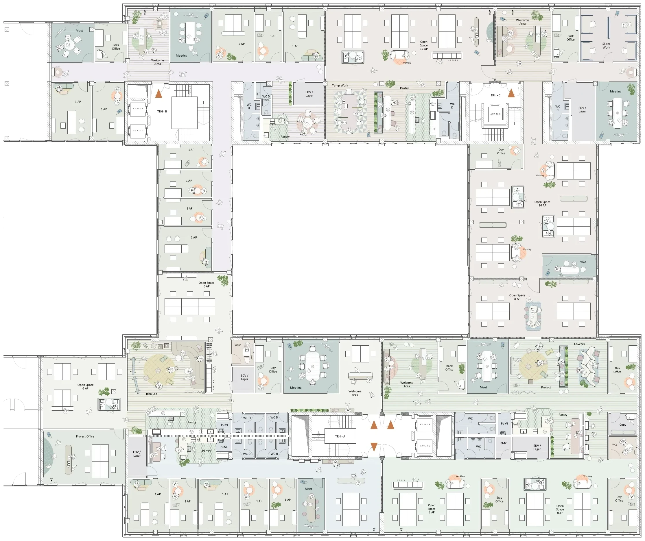 Beispielplanung B.GREEN, Bauteile A, B und C